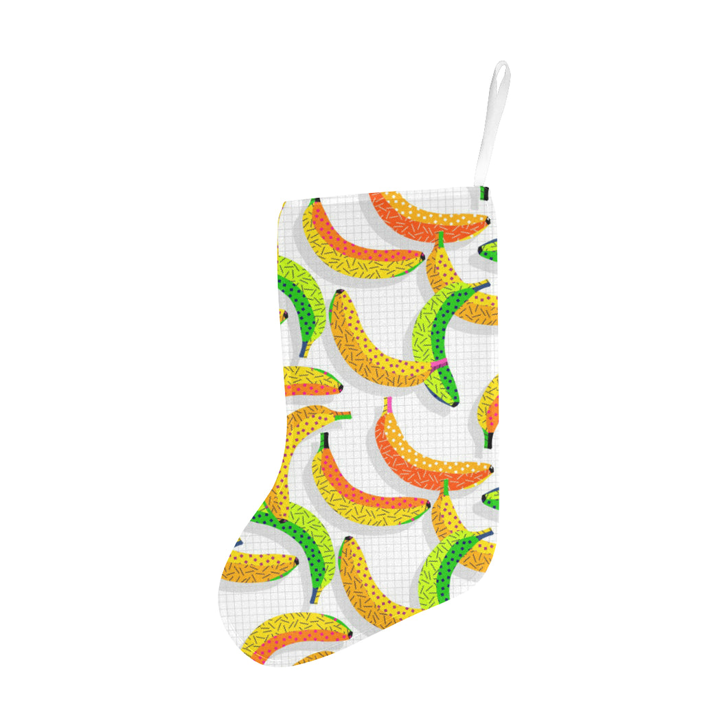 Banana Geometric Pattern Christmas Stocking