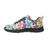 Colorful Butterfly Pattern Men's Sneakers Black