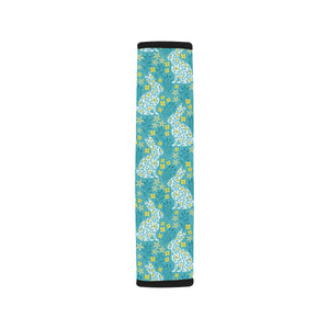 Rabbit Flower Theme Pattern Car Seat Belt Cover