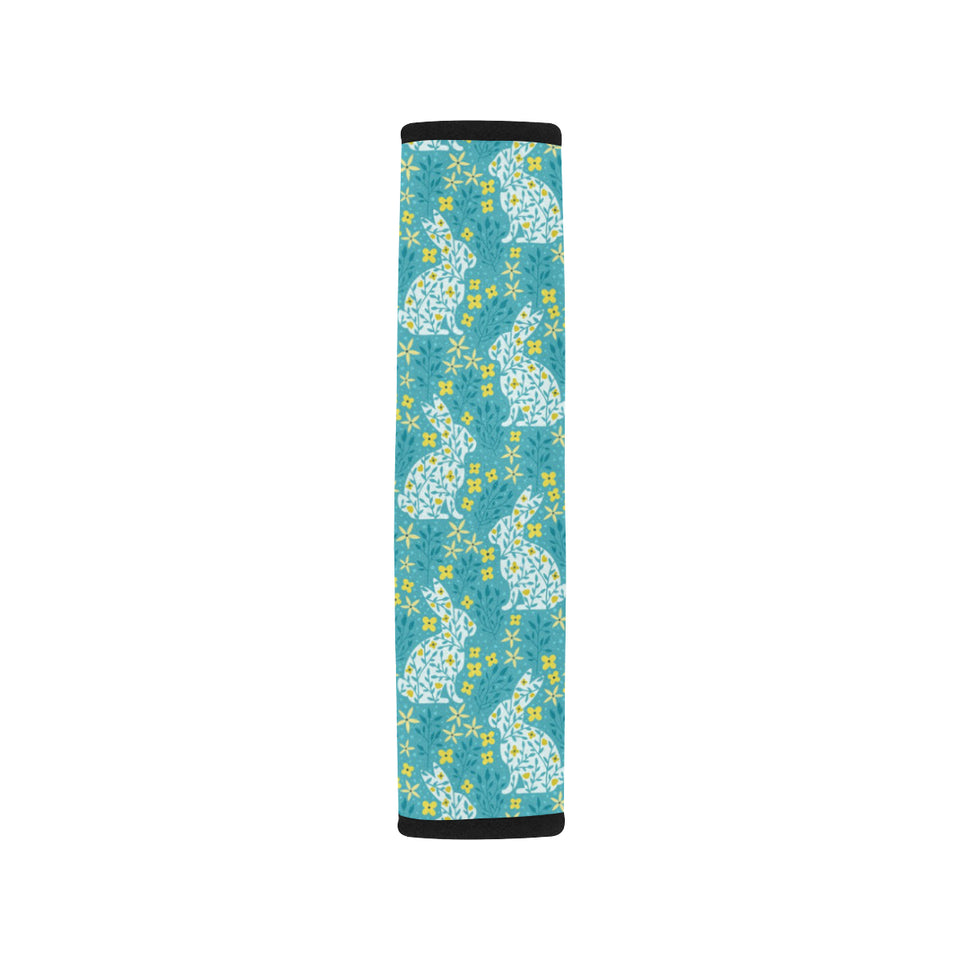 Rabbit Flower Theme Pattern Car Seat Belt Cover