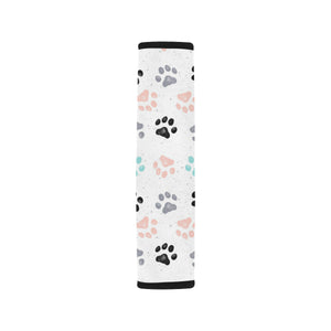 Dog Paws Pattern Print Design 02 Car Seat Belt Cover