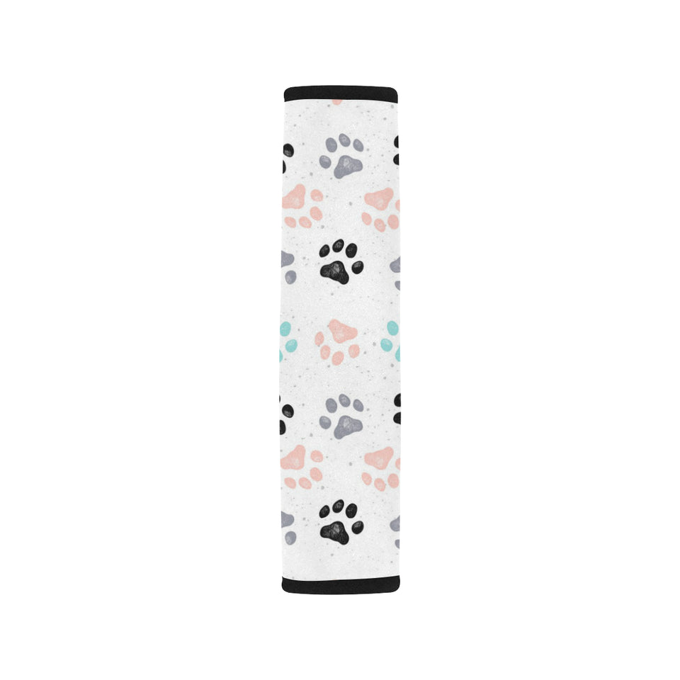 Dog Paws Pattern Print Design 02 Car Seat Belt Cover