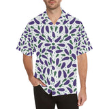 Eggplant Pattern Print Design 05 Men's All Over Print Hawaiian Shirt (Model T58)