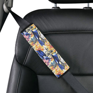 Toucan Leaves Flower Pattern Car Seat Belt Cover