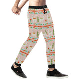 Llama Cactus Pattern background Unisex Casual Sweatpants