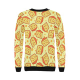 Cheese Pattern Women's Crew Neck Sweatshirt