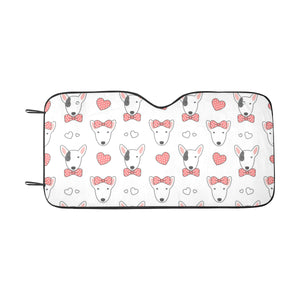 Bull Terrier Pattern Print Design 04 Car Sun Shade