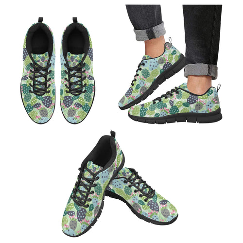 Cactus Pattern Background Men's Sneakers Black