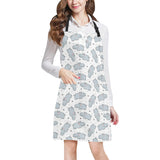 Hippopotamus Pattern Print Design 01 Adjustable Apron