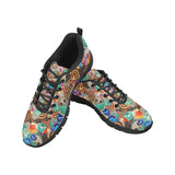 Halloween Candy Pattern Men's Sneakers Black