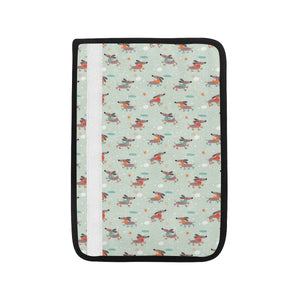 Dachshund Skating Pattern Car Seat Belt Cover