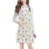 Golden Retriever Pattern Print Design 02 Adjustable Apron