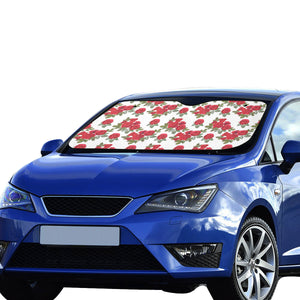 Rose Pattern Print Design 05 Car Sun Shade