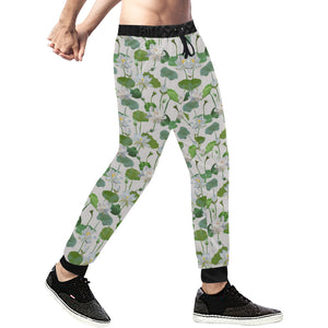 Lotus Waterlily Pattern Unisex Casual Sweatpants