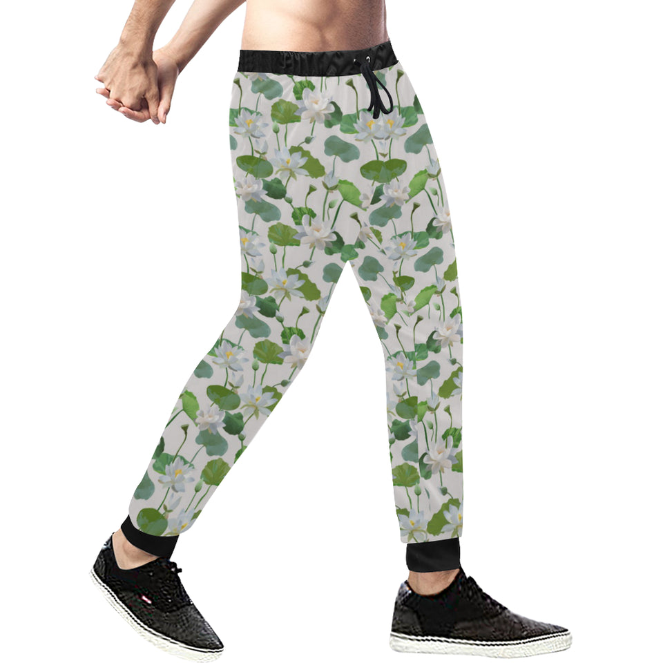 Lotus Waterlily Pattern Unisex Casual Sweatpants