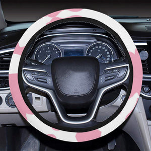 Pink Cow Skin Pattern Car Steering Wheel Cover