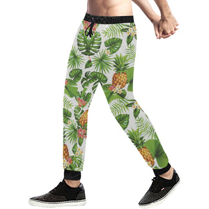 Pineapple Flower Leaves Pattern Unisex Casual Sweatpants