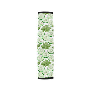 Sliced Cucumber Leaves Pattern Car Seat Belt Cover