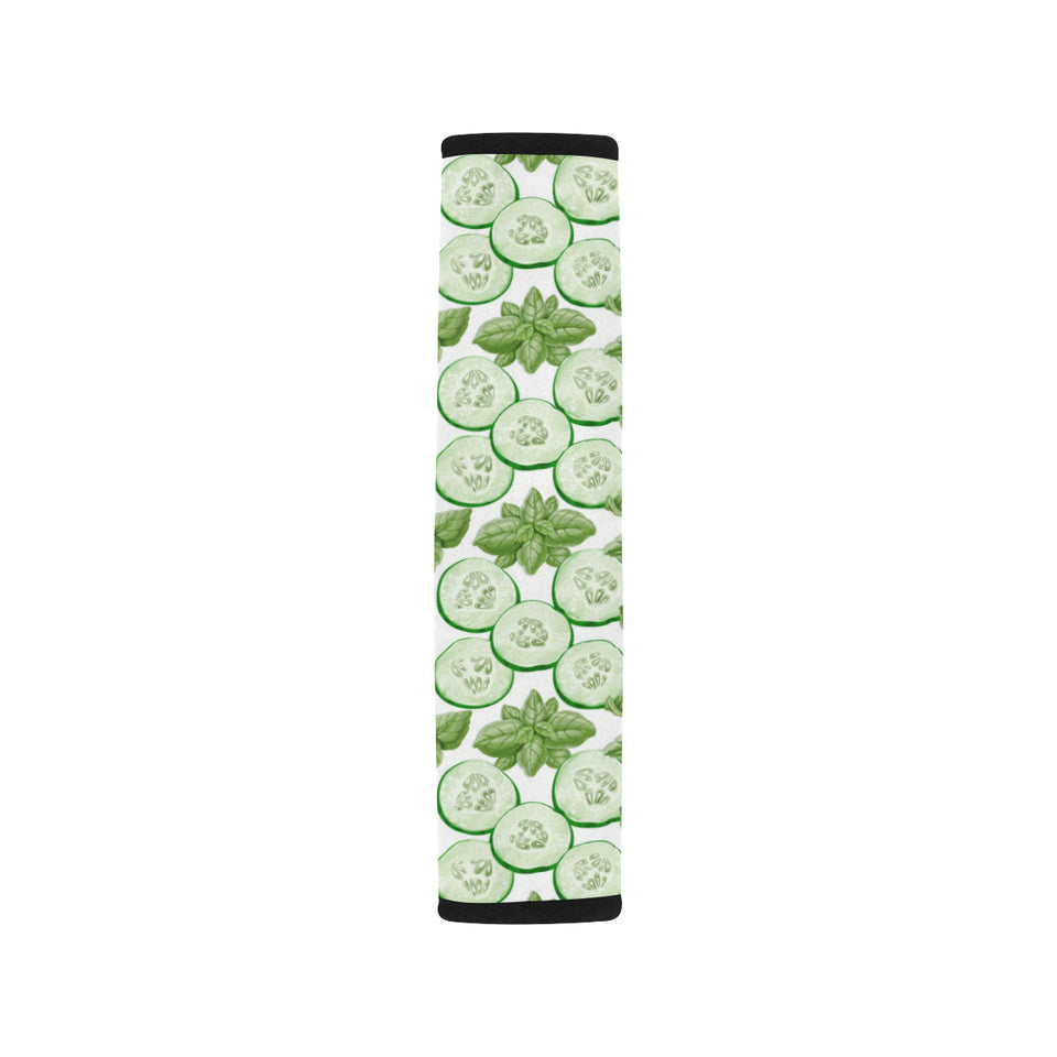 Sliced Cucumber Leaves Pattern Car Seat Belt Cover