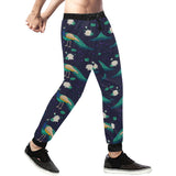 Peacock Flower Pattern Unisex Casual Sweatpants