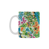 Colorful Peacock Pattern Classical White Mug (FulFilled In US)