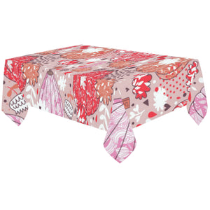 Red Pink Hot Air Balloon Pattern Tablecloth