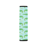 Crocodile Pattern Blue background Car Seat Belt Cover