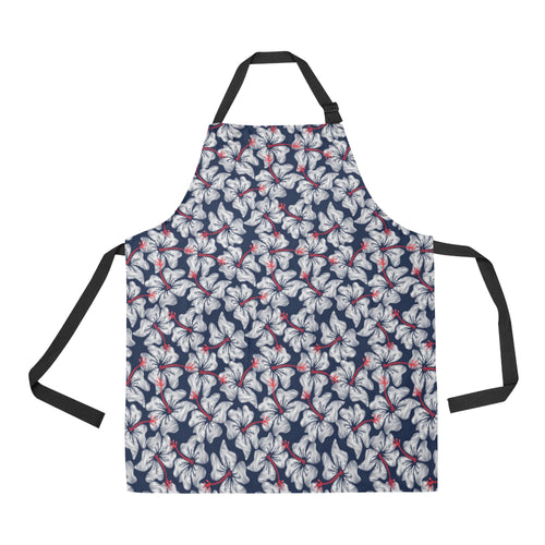 Hibiscus Pattern Print Design 02 Adjustable Apron