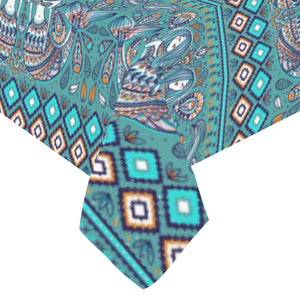 Mermaid Pattern Ethnic Motifs Tablecloth