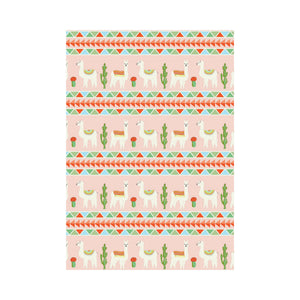 Llama Cactus Pattern background House Flag Garden Flag