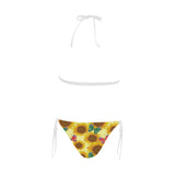 Sunflower Butterfly Pattern Sexy Bikinis Two-Pieces Swimsuits