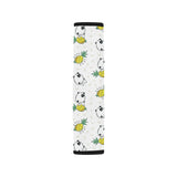 Bull Terrier Pattern Print Design 01 Car Seat Belt Cover