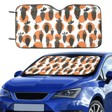 Carrot Pattern Print Design 02 Car Sun Shade