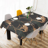 Monkey Pattern Black Background Tablecloth