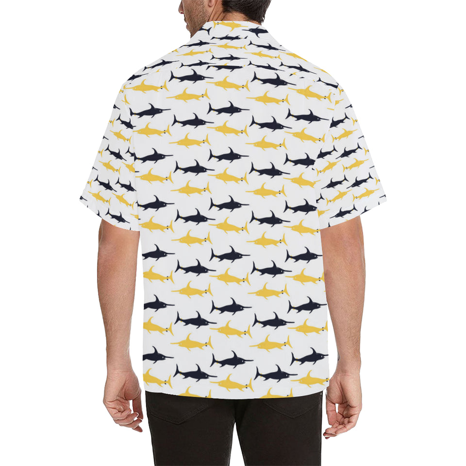 Swordfish Pattern Print Design 05 Men's All Over Print Hawaiian Shirt (Model T58)
