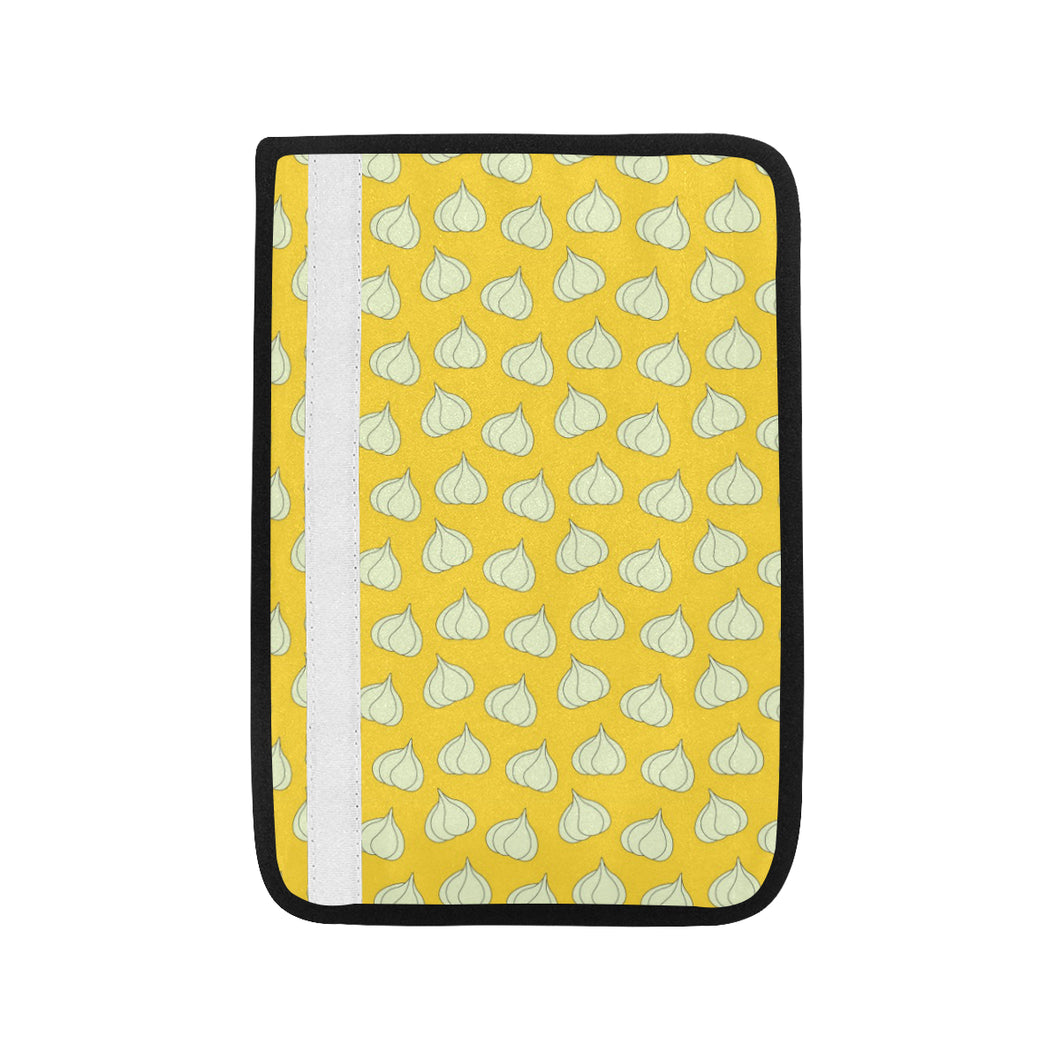 Garlic Pattern Yellow background Car Seat Belt Cover