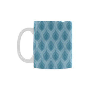 Blue Flame Fire Pattern Classical White Mug (FulFilled In US)