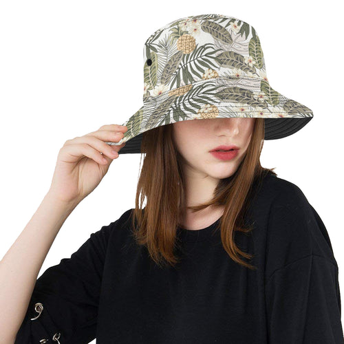 Pineapple Leave flower Pattern Unisex Bucket Hat