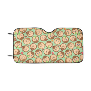 Hedgehog Pattern Print Design 01 Car Sun Shade