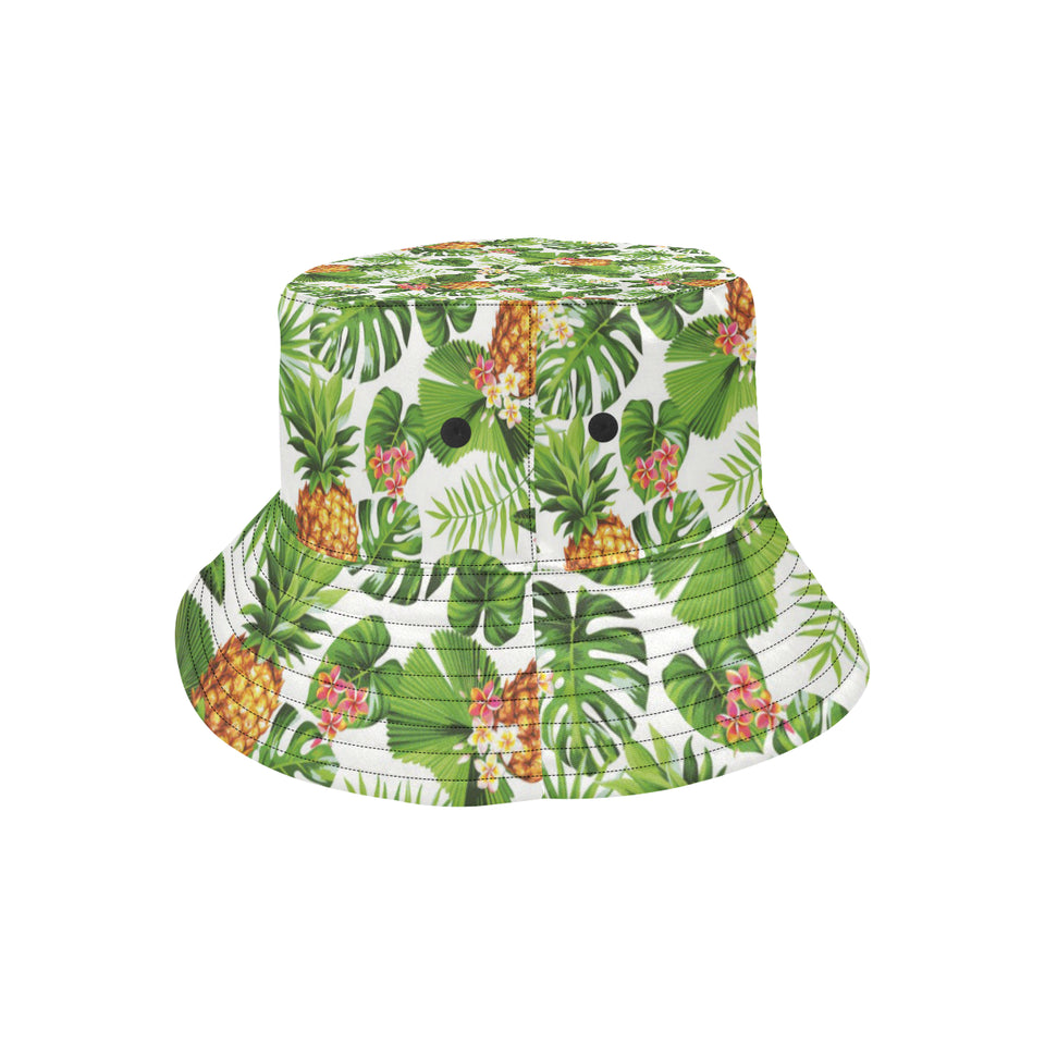 Pineapple Flower Leaves Pattern Unisex Bucket Hat