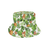 Pineapple Flower Leaves Pattern Unisex Bucket Hat