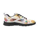 Colorful Ice Cream Pattern Men's Sneakers Black