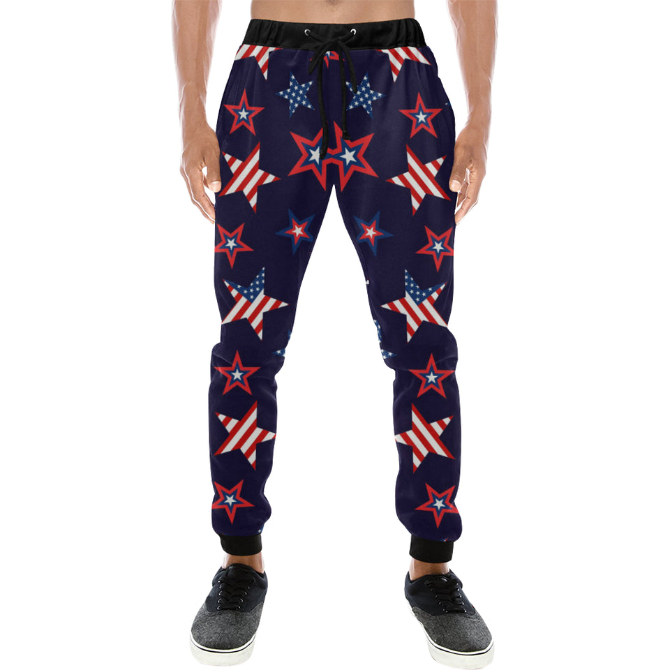 USA Star Pattern Theme Unisex Casual Sweatpants