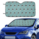 Ostrich Pattern Print Design 01 Car Sun Shade