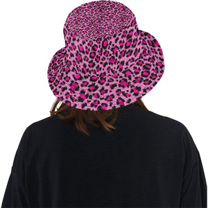 Pink Leopard Skin texture Pattern Unisex Bucket Hat