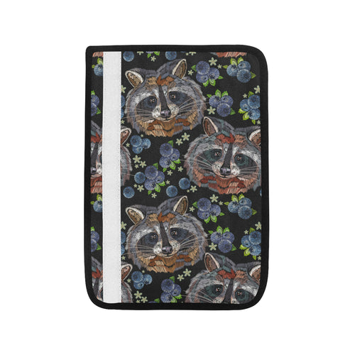 Raccoon Blueburry Pattern Car Seat Belt Cover