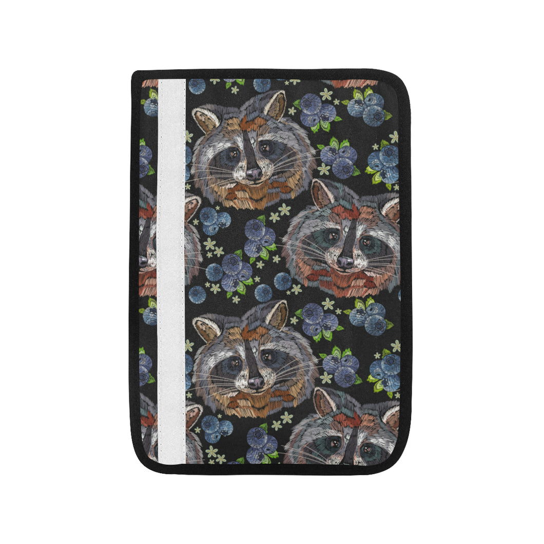 Raccoon Blueburry Pattern Car Seat Belt Cover