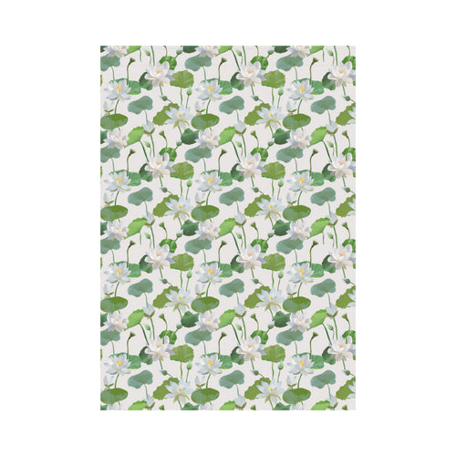 Lotus Waterlily Pattern House Flag Garden Flag