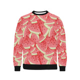 Watermelon Pattern Background Men's Crew Neck Sweatshirt