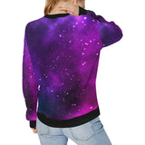 Pink Space Galaxy Pattern4 Women's Crew Neck Sweatshirt